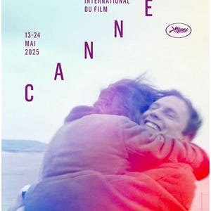 Manifesto originale del Festival di Cannes 2025. Dimensioni 60x40cm. Modello B. Arrotolato. Jean-Louis Trintignant, Anouk Aimée