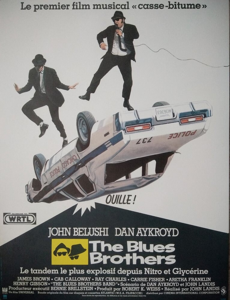 Blues Brothers Affiche Cinéma Petit Format | 53x40cm RouléeDan Aykroyd et John Belushi