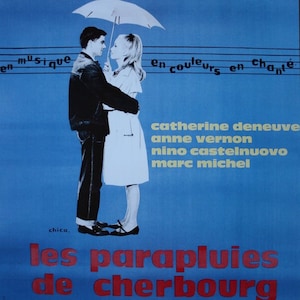 Los paraguas de Cherburgo Póster de cine enrollado pequeño formato 53x40 cm Catherine Deneuve