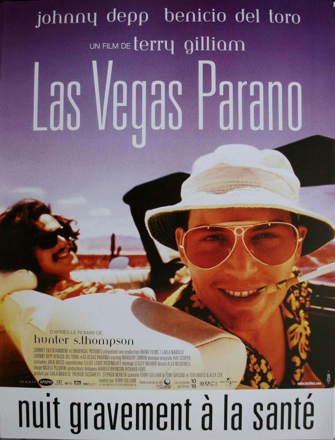 Fear and Loathing in Las Vegas Original Rolled Cinema Poster Small Format  53x40cm Johnny Depp