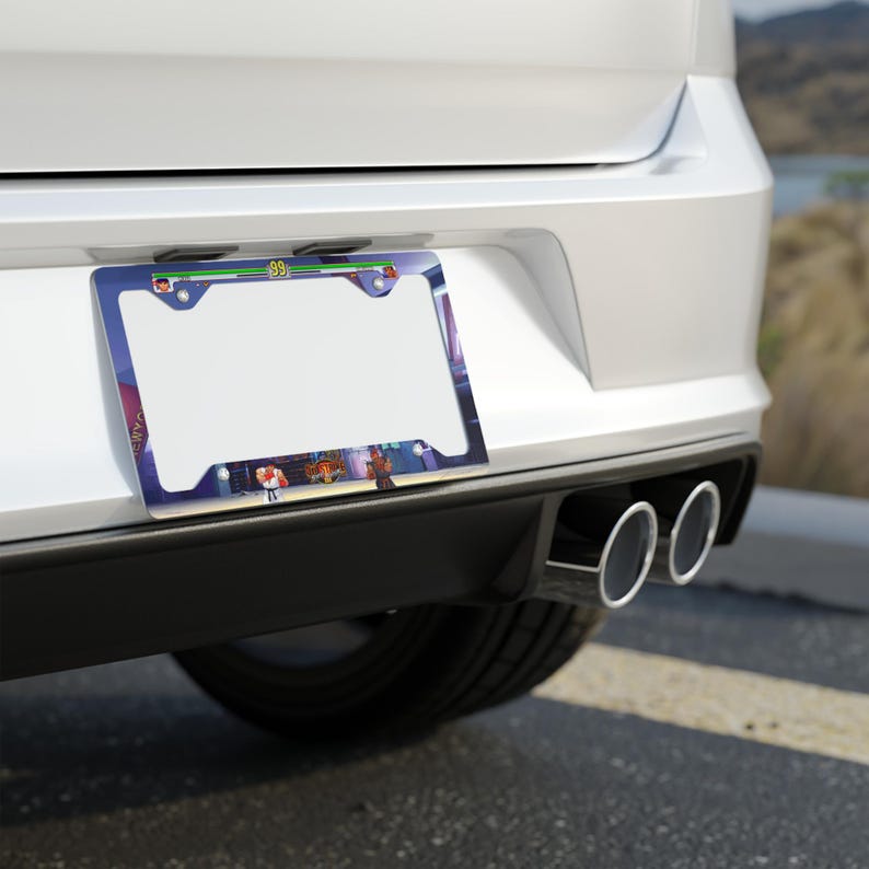 Street Fighter III Third Strike | Akuma VS Ryu Metal License Plate Frame image 4
