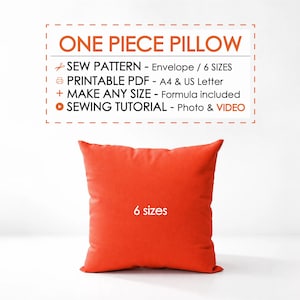 Printable Sewing Pattern PDF – Easy Sew Pillow Cover, Envelope Cushion, Beginner Quick Sewing Project, DIY Gift Hand Sew, Simple Pillowcase