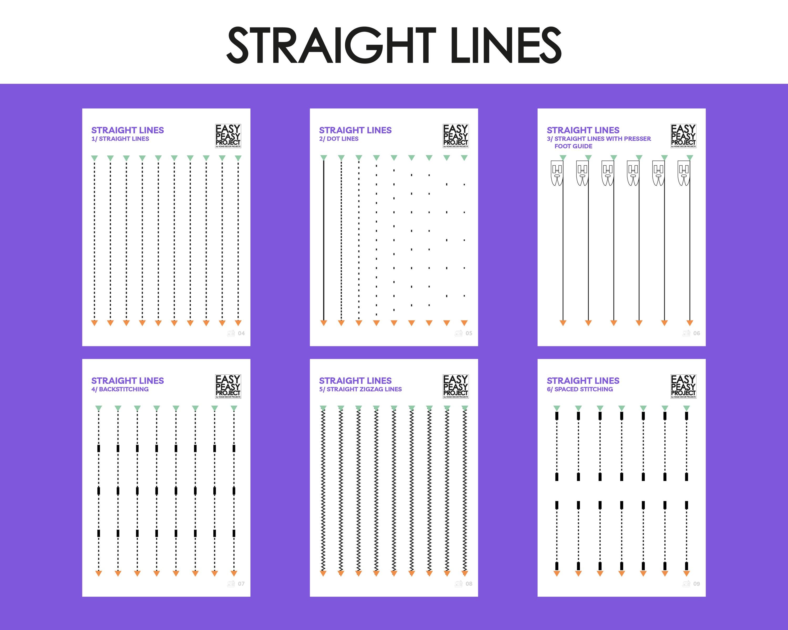 Printable Tutorial Sewing Practice Sheet PDF, Beginner Sewer, Learn to ...
