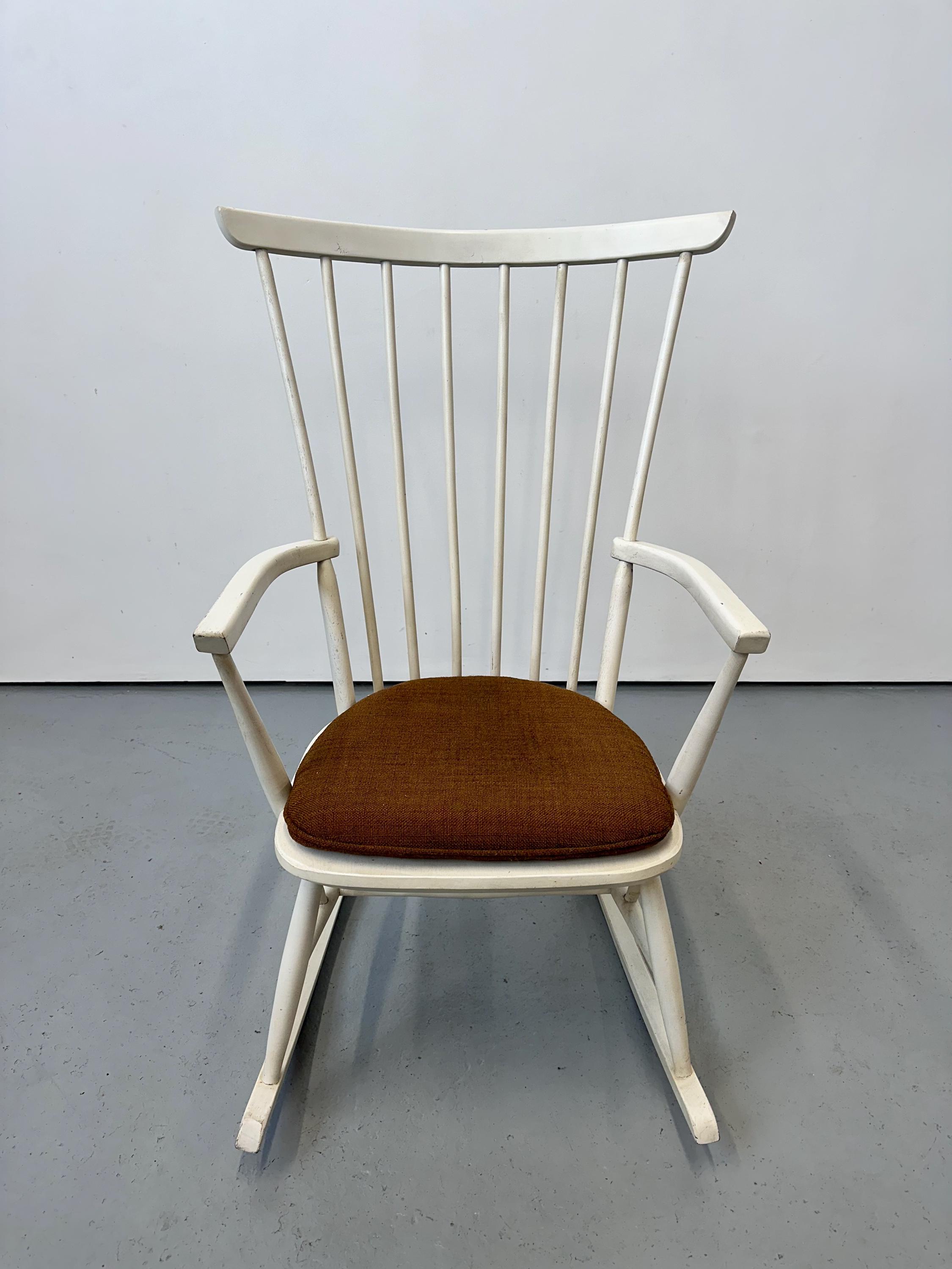 Vintage 1960s Swedish Danish Rocking Chair. Lena Larsson Nesto