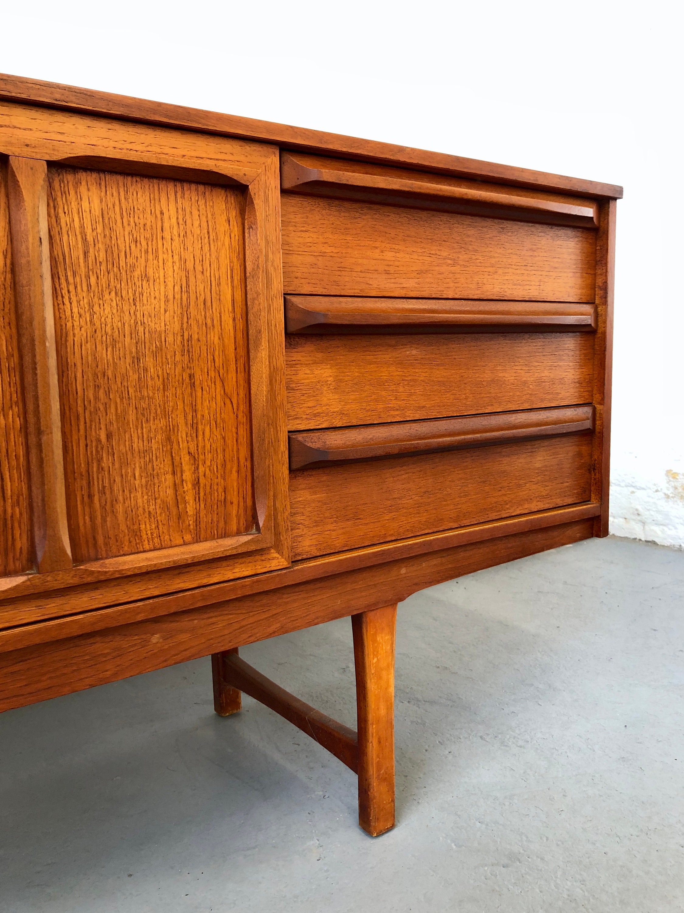 Stonehill furniture, 70’s Teak Sideboard Vintage 1970s Teak 'Stateroom' Sideboard by Stonehill