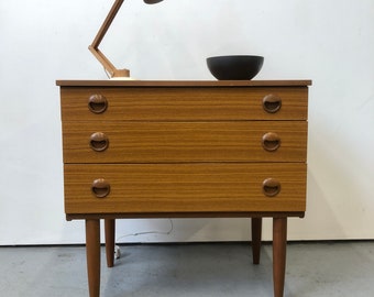 Vintage 1960s Avalon Teak Chest Of Drawers. Retro Danish Mid Century G Plan