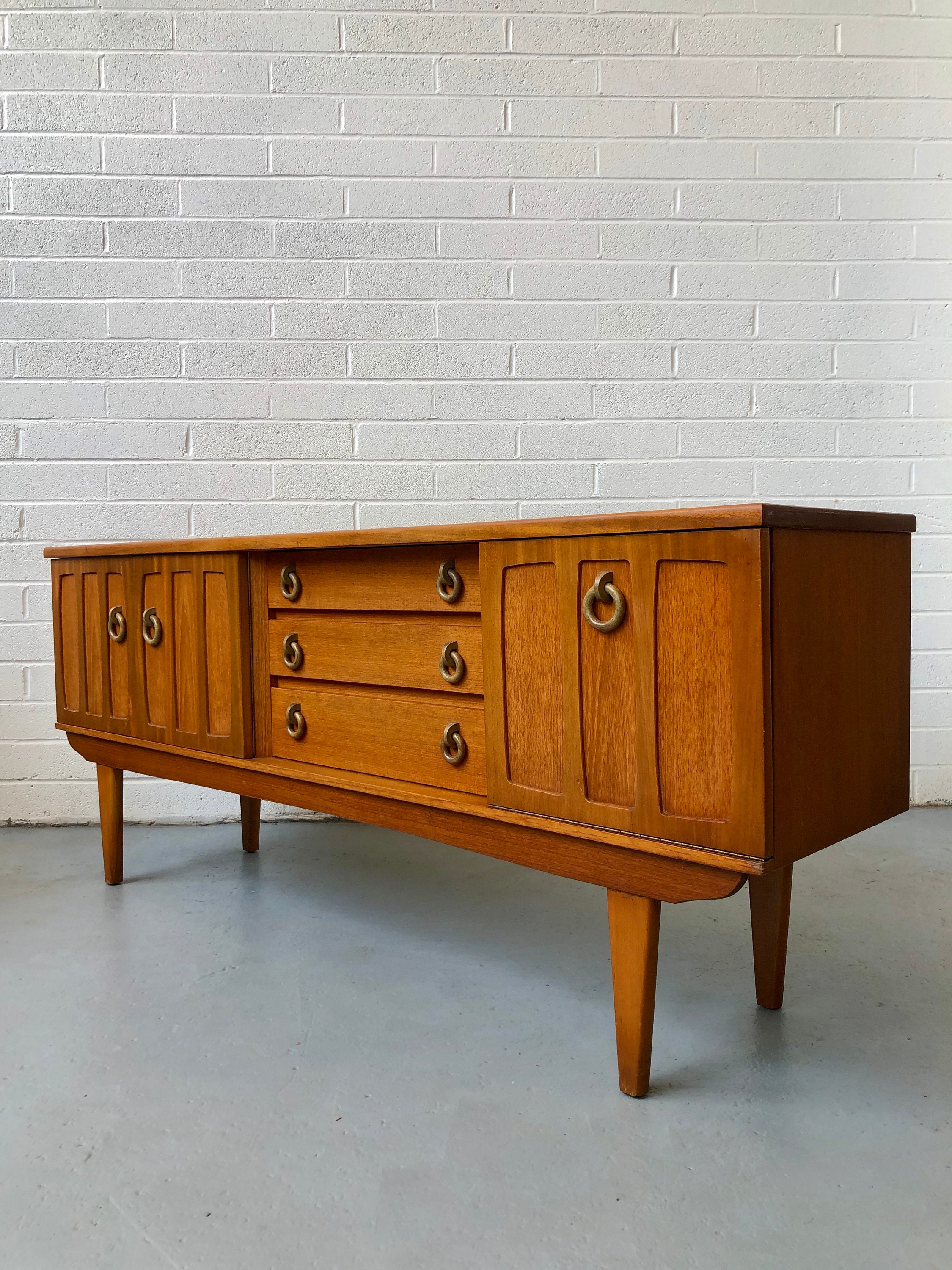 Vintage 1970s Stonehill Teak Sideboard. Danish Retro G Plan Mid