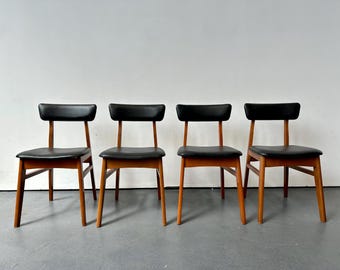 Vintage Set Of 4 1960s Danish Scandi Teak Dining Chairs.  Retro  Mid Century G Plan