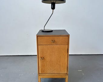 Vintage 1960s  John & Sylvia Reid Oak Stag Bedside Table. Retro Mid Century G Plan