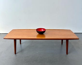 Vintage 60's Danish Teak Coffee Table. Retro Hans Wegner. Juhl. Vodder