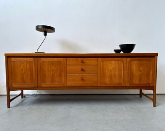 Vintage 1970s Nathan Squares Teak Sideboard. Circles Danish Retro G Plan Mid Century