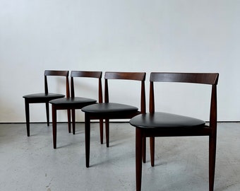 Vintage 1960s  Set of 4 Hans Olsen Chairs by Frem Rojle.  Denmark. Mid Century. Retro. Vodder Danish