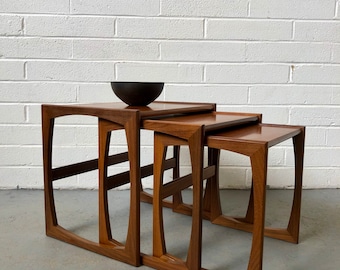 Vintage G Plan Teak Quadrille Nest Of Tables.  Danish Retro Quadrille Mid Century