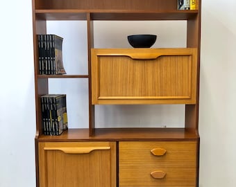 Vintage 1970s Stonehill Teak. Bookcase / Room Divider.Danish Retro G Plan Mid Century