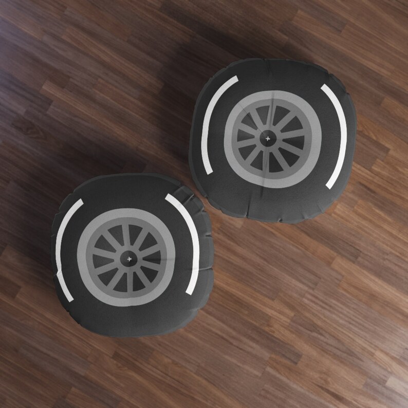 Formula 1 Hard Tire Design Tufted Floor Pillow Round Etsy Ireland
