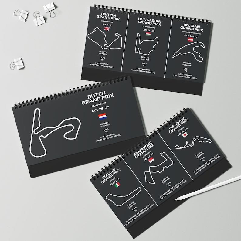 2023 Formula 1 Schedule Desk Calendar Formula 1 Calendar F1 - Etsy