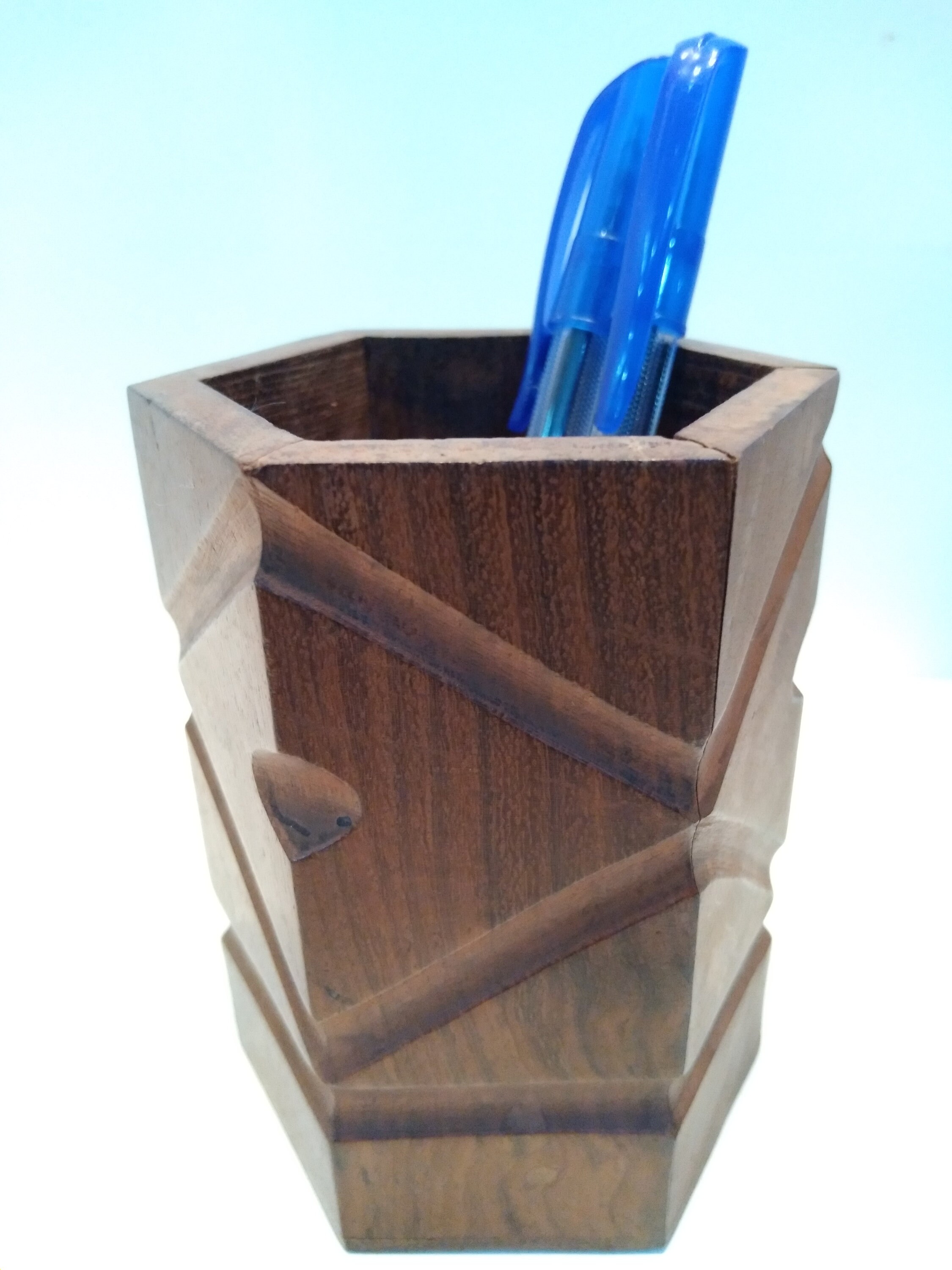 Desk Organizer Wooden Pen Pencil Cup Holder Office Desk Etsy