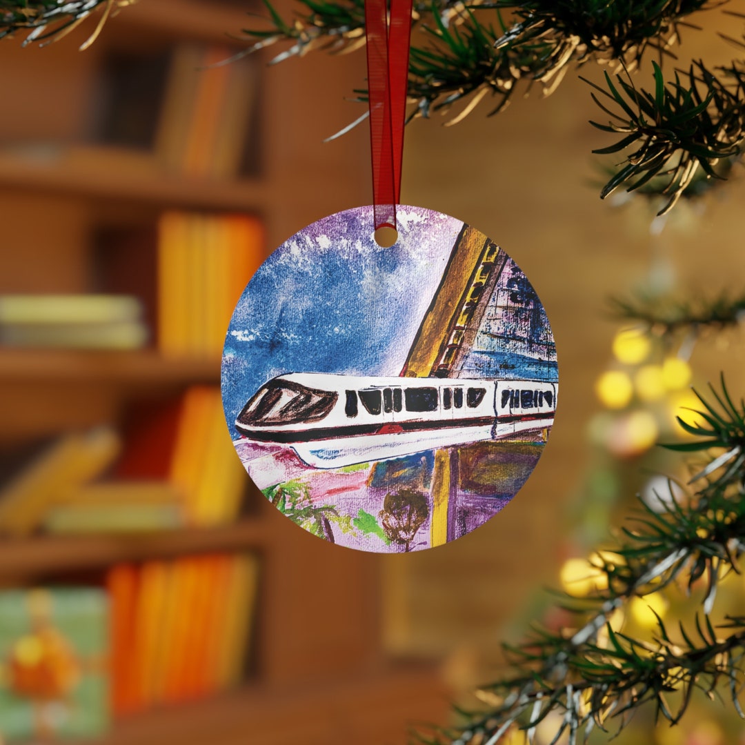 Disney Monorail 2023 Christmas Ornament / Top Selling Artwork Now on