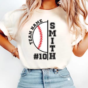 Nom de l'équipe de baseball personnalisé nom svg png jpg, maman de baseball, maman de baseball personnalisée Svg, jour du match, saison de baseball, cadeau pour joueur