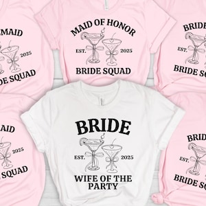 Braut Brautjungfer und Trauzeugin SVG PNG Bundle für Shirts, Junggesellinnenabschiede, Ehefrau der Party, Bride Squad svg, passende Shirts
