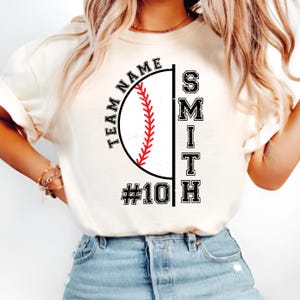 Aangepaste honkbal naam nummer teamnaam svg png jpg, honkbal moeder, gepersonaliseerde honkbal moeder svg, speldag, honkbalseizoen, cadeau voor speler