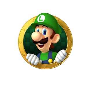 Super Luigi Circle PNG JPG, Luigi Geburtstag PNG, Cricut, Silhouette Cameo, Cut File Bild, Luigi Logo Geburtstag, Luigi png, Super Luigi