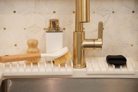 Silicone Sponge Holder| Self Draining Kitchen Sink Organizer