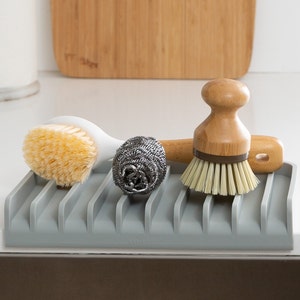 Sponge Holder| Sink tray for soap bottles| Faucet splash catcher| Housewarming gift   (Large)| Kitchen decor accessory