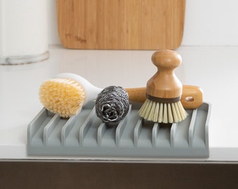 Sponge Holder| Sink tray for soap bottles| Faucet splash catcher| Housewarming gift   (Large)| Kitchen decor accessory