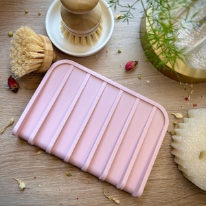 Silicone Sponge Holder| Self Draining Soap Tray| Kitchen Sink Organizer| Faucet Splash Catcher image 10