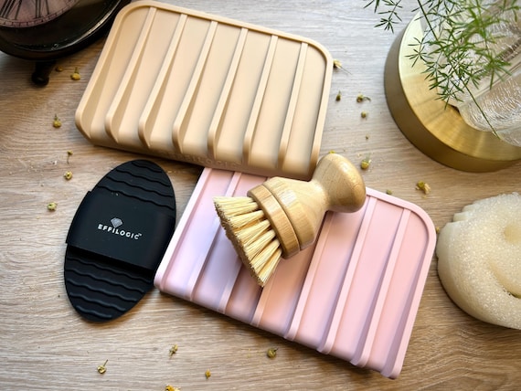 Silicone Sponge Holder| Quick-Dry Soap Tray| Faucet Splash Catcher | Organizer