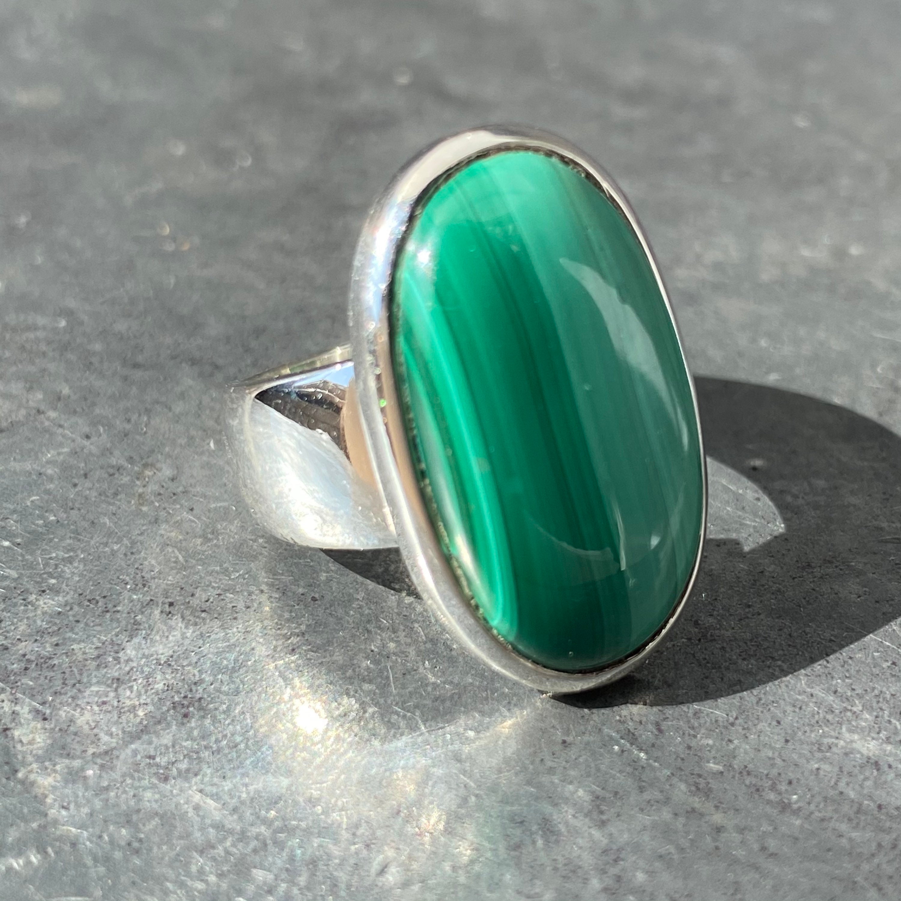 Malachite Ring Oval Malachite Ring Adjustable Malachite Etsy UK