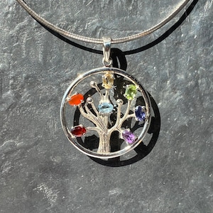 Chakra tree of life pendant - Chakra pendant - 7 chakra pendant