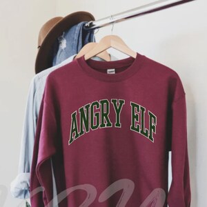 Elf Shirt,Angry Elf Christmas Sweatshirt,Funny Christmas Shirt,Elf Buddy,Christmas Sweater,Holiday Shirt,Christmas Movie Lover,Holiday Movie