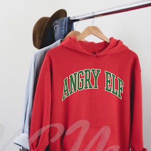 Elf Shirt,Angry Elf Christmas Hoodie,Funny Christmas Shirt,Elf Buddy,Christmas Sweater,Holiday Shirt,Christmas Movie Lover,Holiday Movie