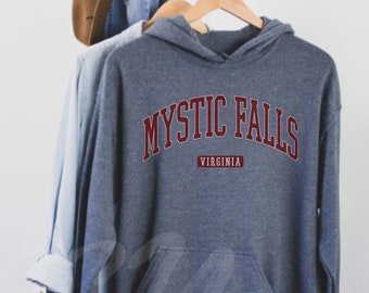 Mystic Falls Virginia Hoodie,Salvatore Sweatshirt,Sweater for Virginia,Stefan shirt,Damon sweater,TVD Fan Gift,Salvatore Shirt,Vampire Fans