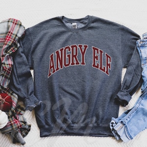 Elf Shirt,Angry Elf Christmas Sweatshirt,Funny Christmas Shirt,Elf Buddy,Christmas Sweater,Holiday Shirt,Christmas Movie Lover,Holiday Movie