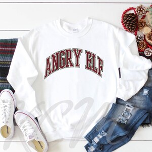 Elf Shirt,Angry Elf Christmas Sweatshirt,Funny Christmas Shirt,Elf Buddy,Christmas Sweater,Holiday Shirt,Christmas Movie Lover,Holiday Movie
