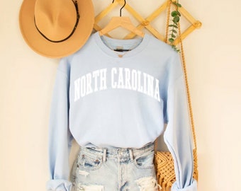 North Carolina Sweatshirt,Carolina Sweatshirt,NC Shirt,North Carolina Pullover,North Carolina Sweater,Home State Sweatshirt,State Shirt
