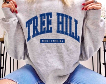 Tree Hill North Carolina Sweatshirt,Tree Hill Crewneck,Tree Hill Sweather,Carolina Crewneck,North Carolina College Pullover,NC Sweatshirt