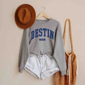 Florida Sweatshirt,Destin Florida Shirt,Destin Sweatshirt,Florida Crewneck,Destin Gifts,Florida Beach Pullover,Destin Souvenir