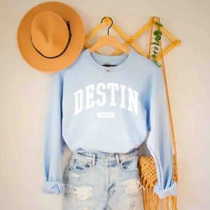 Florida Sweatshirt,Destin Florida Shirt,Destin Sweatshirt,Florida Crewneck,Destin Gifts,Florida Beach Pullover,Destin Souvenir