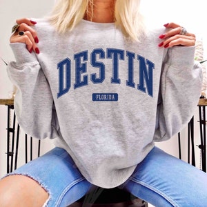 Florida Sweatshirt,Destin Florida Shirt,Destin Sweatshirt,Florida Crewneck,Destin Gifts,Florida Beach Pullover,Destin Souvenir