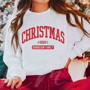 Personalized Christmas Sweatshirt,Matching Christmas Sweater,Matching Family Shirts,Custom Family Christmas Shirts,Ugly Christmas Sweater