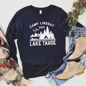 Custom Camp Counselor Long-Sleeved Tee,Personalized Camp Counselor Shirt,Camping shirts for Family Friends,Summer Camp Shirts Camping Trip