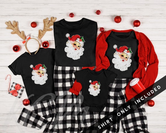 Matching Family Christmas Shirts vintage Santa Christmas Shirts family Photoshoot Shirts christmas Gifts family Christmas Pajamas Shirts Etsy