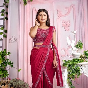 Ready made dhoti saree top