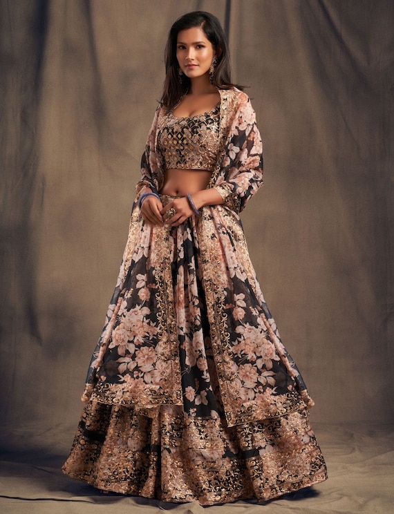Black Organza Designer Party Wear Lengha Choli Lehenga Choli for Designer Lahanga Marriage Ghaghra Choli Indian Wedding Bridal Lahnga Choli Etsy
