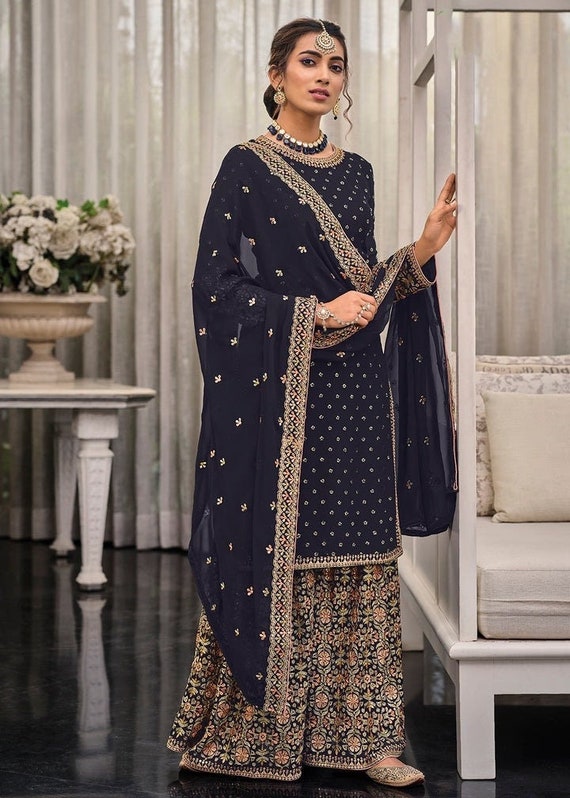 Handmade Eid Special Designer Gorgeous Shalwar Kameez Dupatta Dress  Pakistani Wear Beautiful Embroidery Worked Salwar Kameez Palazzo Suits -  Etsy