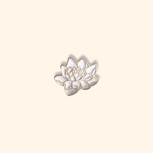 White and Gold Lotus Flower Pins | Pins | Lotus | Flower Pins | Lotus Pin | White and Gold Lotus Enamel Pin | Symbol of Purity and Enlightme